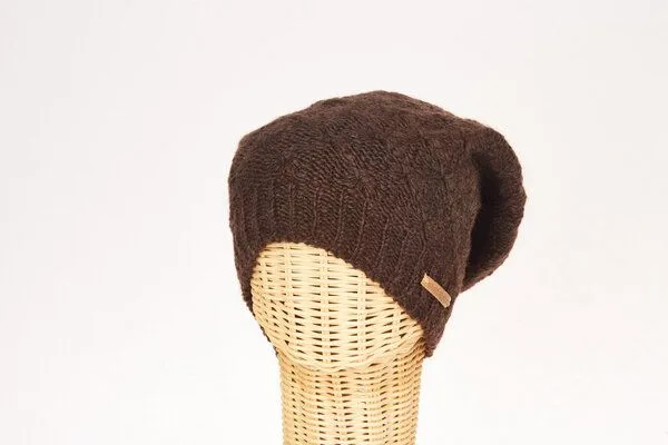 short'n'pietz short'n'pietz Schurwollmütze mit Rautenmuster, Dunkelbraun, – Produktbild 1 von 1