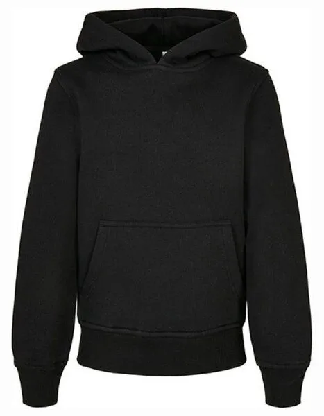 Build Your Brand Build Your Brand Kids´ Organic Hoodie Kapuzenpullover, Schwarz, – Produktbild 2 von 4