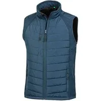 Result Genuine Recycled Result Genuine Recycled Reduzierte Herren Weste Steppweste Atmungsaktiv Wasserabweisend Bodywarmer bis Größe 4XL Wattiert Padded Übergangsweste, Navy/navy, – Produktbild 1 von 1