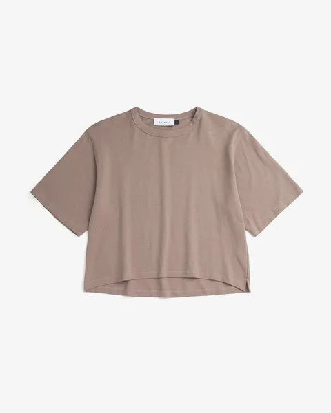 Rotholz Rotholz Kurzes T-Shirt Waffle Cotton, Braun, – Produktbild 4 von 4