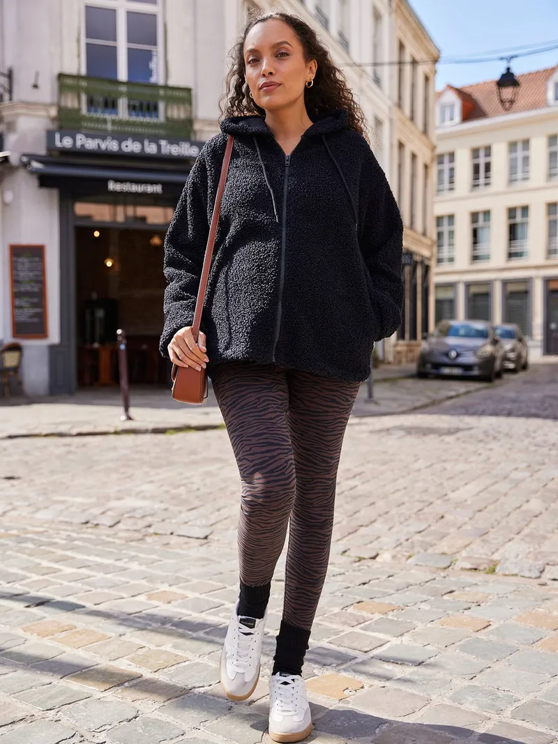 Envie De Fraise Kuschelige Tragejacke für Schwangerschaft und Elternzeit ENVIE DE FRAISE, Schwarz, – Produktbild 4 von 4