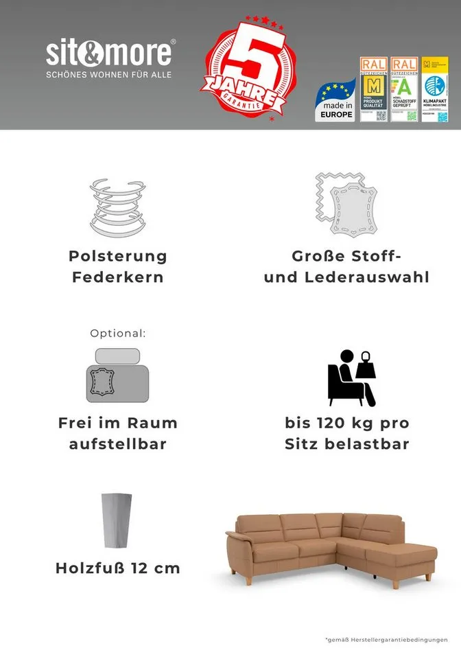 Home affaire Polsterhocker Palmera, B: 58 cm, mit Stauraum, Federkern, Grün, – Produktbild 3 von 5