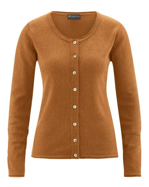 HempAge HempAge Damen Cardigan Carina, Almond braun, – Produktbild 3 von 4