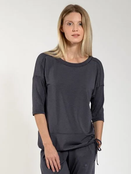 Magadi Magadi Yoga Shirt SARA aus Naturmaterial, Grau (dark grey), – Produktbild 1 von 4
