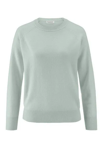 hessnatur hessnatur Strick Pullover Relaxed aus Cashmere mit Recycling-Anteil, Polargrün, – Produktbild 3 von 4