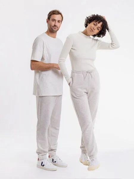 Rotholz Rotholz Jogginghose - Logo Unisex Sweatpants - aus Bio-Baumwolle, Ash heather, – Produktbild 1 von 4
