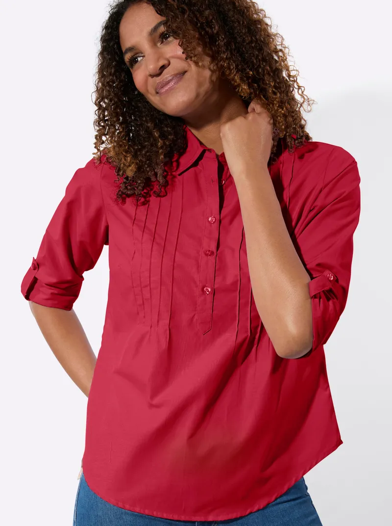 Witt Hemdbluse rot, Rot, – Produktbild 1 von 2