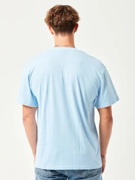 COREBASE COREBASE T-Shirt "BoxFit" aus 100% Bio-Baumwolle, Skyblue (blau), – Produktbild 3 von 4