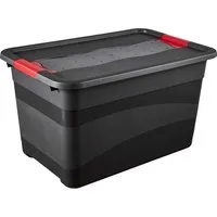 Keeeper keeeper Transportbehälter 'Eckhart' mit Deckel, 59,5 x 39,5 x 34 cm, 52 l, grau – Produktbild 1 von 1