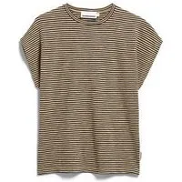 ARMEDANGELS ARMEDANGELS SLUB JERSEY STRIPE Damen T-Shirt aus Bio-Baumwolle, Tinted navy-golden hay, – Produktbild 1 von 2
