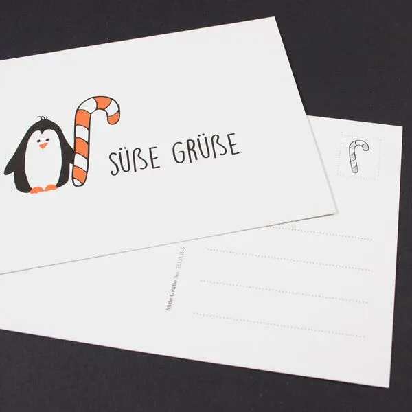 Bow & Hummingbird Bow & Hummingbird Postkarte "Süße Grüße" – Produktbild 2 von 3