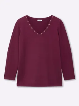 sheego Pullover bordeaux – Produktbild 1 von 1