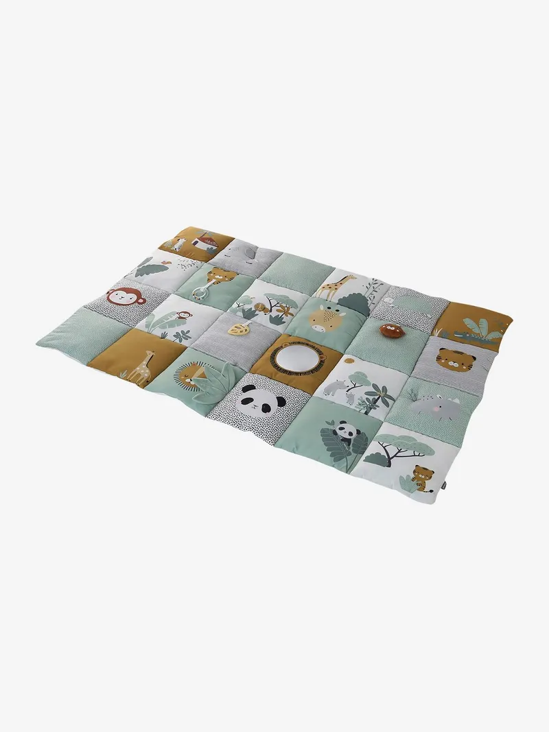 Vertbaudet Großer Spielteppich mit Activity-Spielzeug für Babys, Grün, – Produktbild 2 von 4