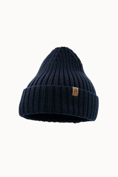Kopyto Kopyto LUCHS – Gerippte Merino-Mütze aus 100 % RWS-Merinowolle, Marineblau, – Produktbild 5 von 6