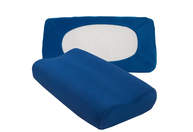 Traumschloss Kissenbezug Flex, (1 Stück), Edel-Jersey, mit Reißverschluss, Seitenschläferkissen, Blau, – Produktbild 1 von 5