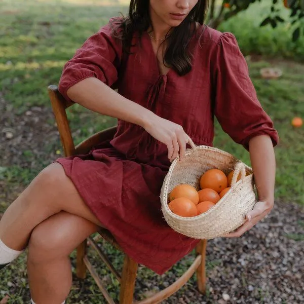 NORDLICHT NORDLICHT Jacquard Kleid Kaja, Rostrot, – Produktbild 4 von 4