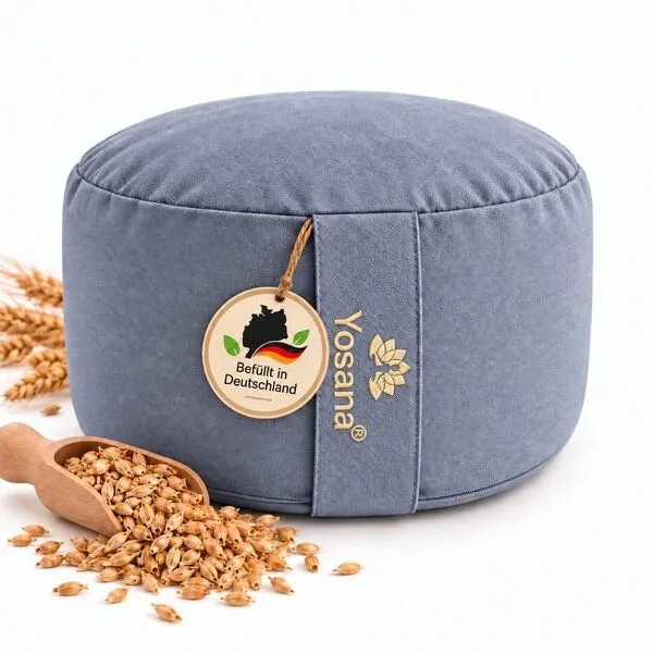 Yosana Yosana Yogakissen rund, Meditationskissen 30x15cm, Indigo dust, – Produktbild 6 von 8