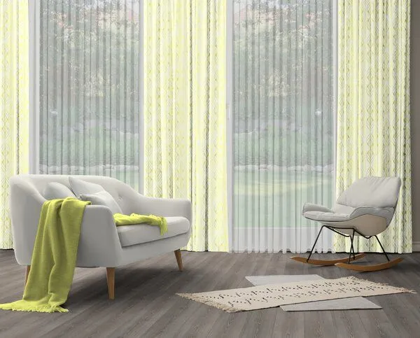 Nature by Adam Nature by Adam Vorhang aus Leinen und Bio-Baumwolle - Made in Germany - Wave, Grün, – Produktbild 7 von 8