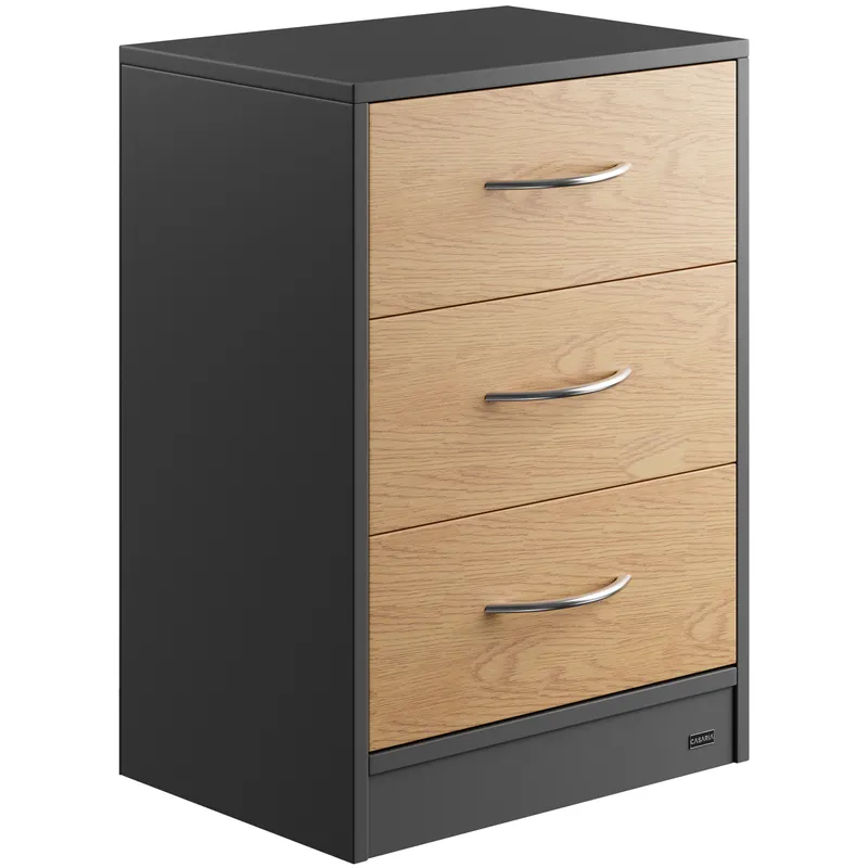 Casaria® Nachttisch Eloise Holz/Grau 54x39x28cm, Mehrfarbig, – Produktbild 1 von 2