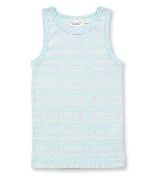 Sense Organics & friends in cooperation with GARY MASH Sense Organics & friends in cooperation with GARY MASH Jungen Unterhemd aus Biobaumwolle, Abstraktes muster (blau), – Produktbild 1 von 1