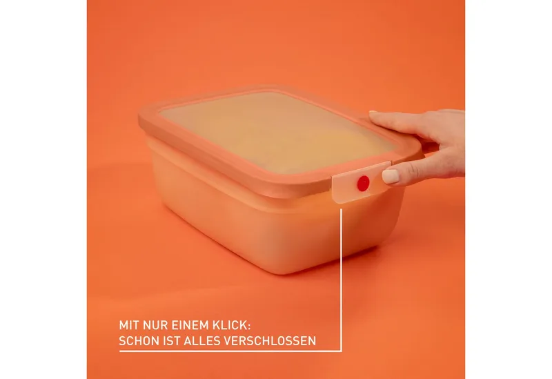 EMSA EMSA Frischhaltedose "oneClick" aus Kunststoff, 1,5 l, Orange, – Produktbild 4 von 6