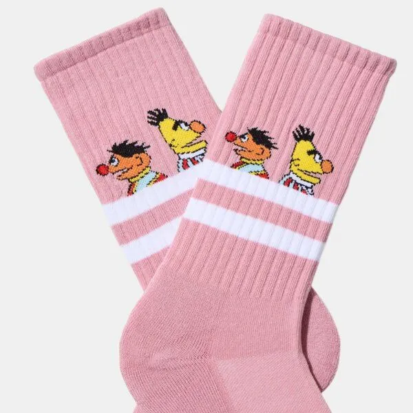 BeSocks BeSocks Bio-Tennissocken in rose - Ernie und Bert – Produktbild 2 von 3