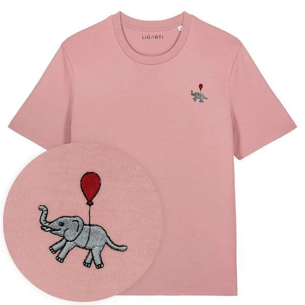 LIGARTI Besticktes T-Shirt – Tuffi – LIGARTI Tiermanufaktur, Petrol, – Produktbild 4 von 4