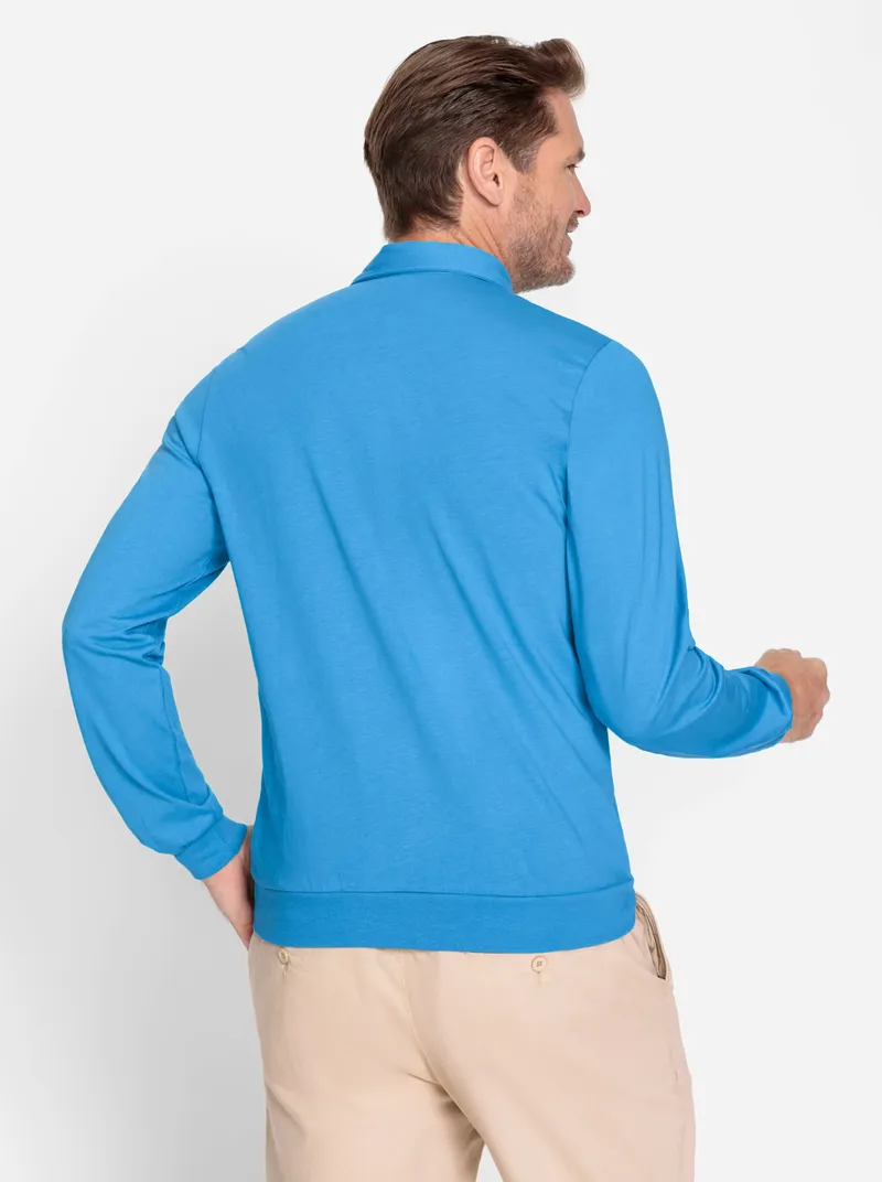 marco donati Langarm-Shirt azur, Azur, – Produktbild 2 von 2