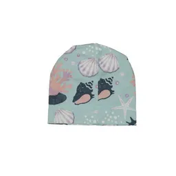 Walkiddy Kinder Beanie Shells Pearls blau von Walkiddy, GOTS-zertifizierte Bio-Baumwolle, weiches Jersey-Stirnmützchen für Kleinkinder, ideal für Übergangszeit – Produktbild 1 von 1