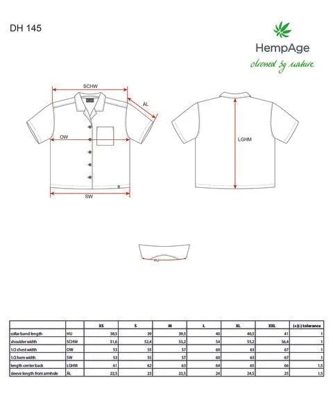 HempAge HempAge Urbane Sommerbluse Hanf/Biobaumwolle, Matcha (grün), – Produktbild 2 von 4
