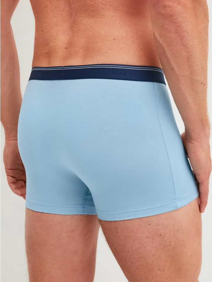 CALIDA CALIDA Boxer Natural Benefit Herren (3-St., 3er-Pack) weich, elastisch und mit Komfortbund, Blau, – Produktbild 3 von 5