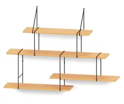 Hausen Hausen Wandregal Link shelf set 2 beech / black – Produktbild 1 von 1