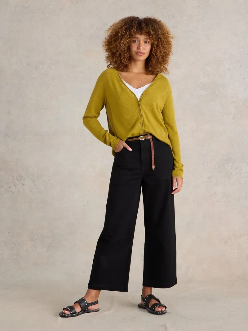 White Stuff 7/8-Jeans Tia mit weitem Bein - 40/R, Schwarz, – Produktbild 2 von 4