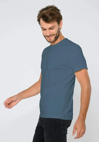 THOKKTHOKK ThokkThokk TT02 T-Shirt Herren (GOTS, vegan, Bio-Baumwolle), Sea blue (blau), – Produktbild 2 von 6