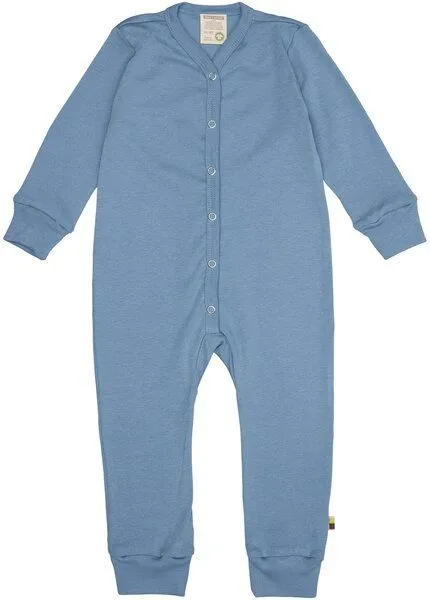 loud + proud loud + proud Baby Overall Pyjama aus Bio Baumwolle und GOTS zertifiziert, Dusk/blau, – Produktbild 2 von 3