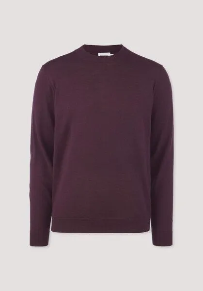hessnatur hessnatur Pullover Regular aus reiner Bio-Merinowolle, Bordeauxrot, – Produktbild 4 von 4