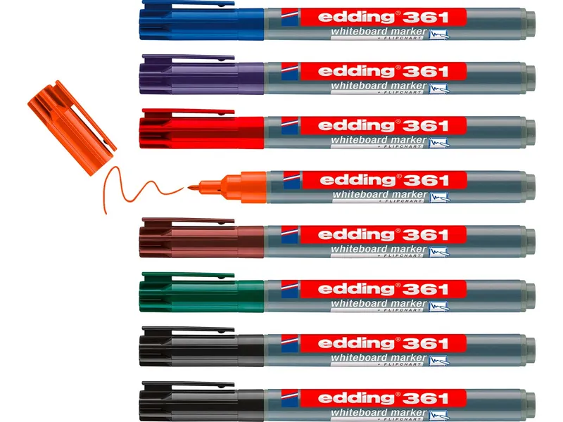 Edding 8er Set edding Whiteboardmarker "361" farbig sortiert – Produktbild 1 von 1