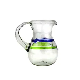 Mitienda Shop Mitienda Shop Krug aus mundgeblasenem Glas grün/blau, Karaffe – Produktbild 1 von 1