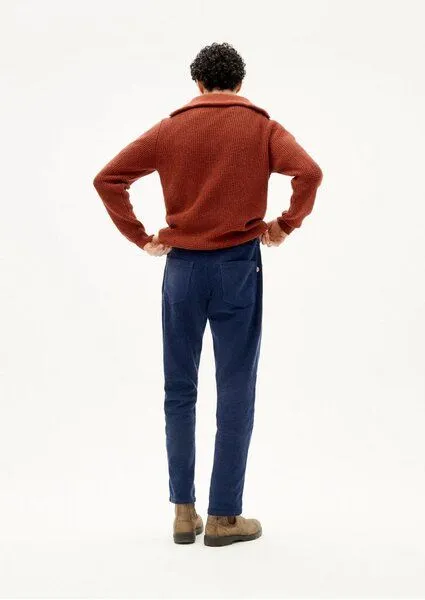 thinking mu thinking mu Herren Hose - Corduroy Five Pockets Pants - aus Bio-Baumwolle, Navy, – Produktbild 2 von 2