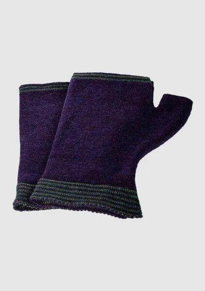 LANARTO slow fashion LANARTO slow fashion Handwärmer Herren mit Daumen aus mulesingfreier Merinowolle made in germany, Lila, – Produktbild 1 von 1