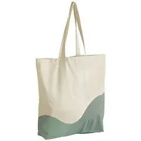 Westford Mill Westford Mill EarthAware Organic Wave Print Tasche Shopper Einkaufstasche, Natur/dusty green, – Produktbild 1 von 1