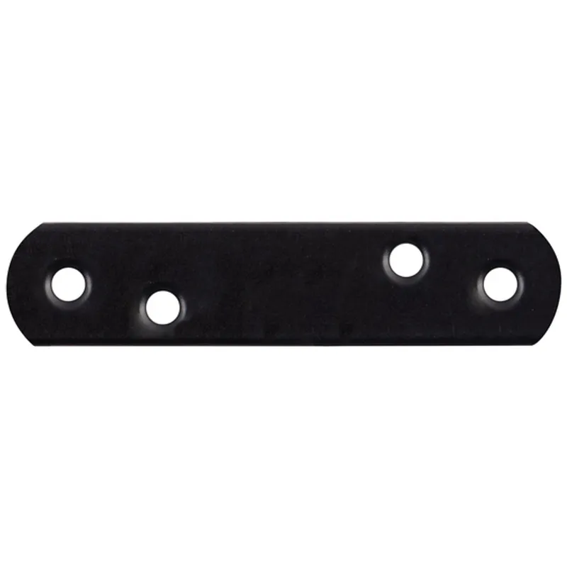Alberts ALBERTS Flachverbinder mit abgerundeten Enden, verzinkt, schwarz, BxH 19x77 mm – Produktbild 1 von 1
