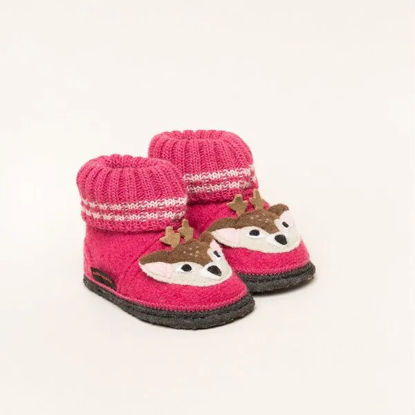 Kitz-Pichler Kitz-Pichler Hüttenschuhe Kauns Appl. Reh, Pink, – Produktbild 1 von 4