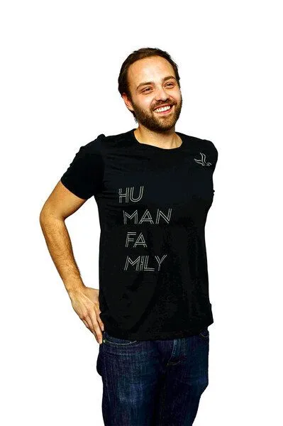 Human Family Shirt "Change Free as a Bird" von Human Family, Schwarz, – Produktbild 1 von 5