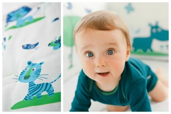 Millemarille Millemarille kleines Bettnest für skandinavische Babybetten IKEA 60x60x60cm, Juicy jungle (dschungeltiere), – Produktbild 2 von 3