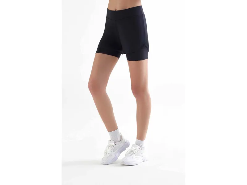 True North True North Damen-Sport-Short, doppellagig, Black, – Produktbild 1 von 4