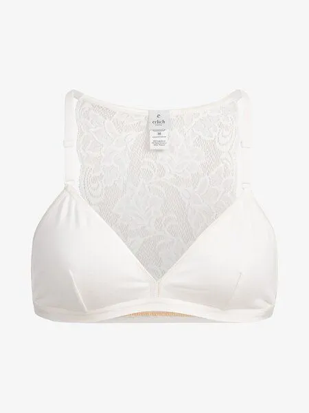 erlich textil erlich textil Mathilda bügelloses Bustier mit Spitze aus weichem Modal, Ecru, – Produktbild 4 von 4