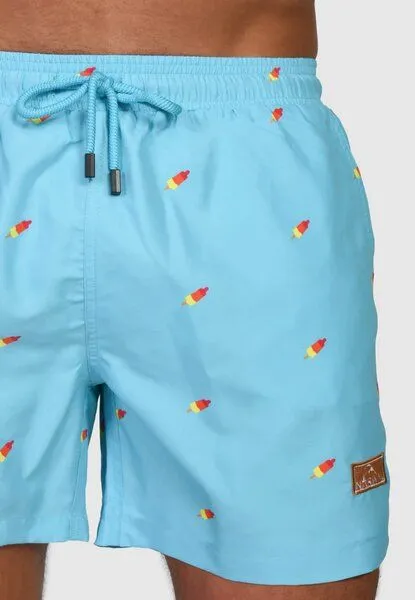 Narwal Narwal Badehose mit Print, Icelolly (blau), – Produktbild 1 von 4