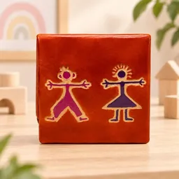 Janselo Harmony Kinder-Spardose aus Shanti-Leder in Orange – Produktbild 1 von 1