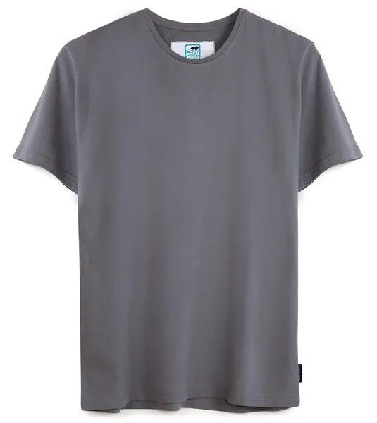 Gary Mash GARY MASH Herren Basic T-Shirt aus Biobaumwolle, Grau, – Produktbild 4 von 4